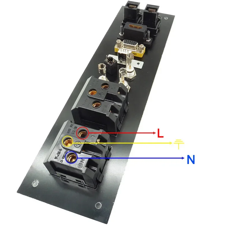 Ze stopu aluminium Multi-Media USB Audio sieć VGA HDMI-kompatybilny gniazdko elektryczne UK/EU/US/CN listwa zasilająca przejściówka adapter w Chinach