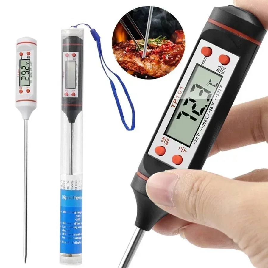 Food Thermometer TP300 Kitchen Thermometer Electronic BBQ Oven Temperature Meter for Meat Water Milk Cooking Probe Kitchen Tools