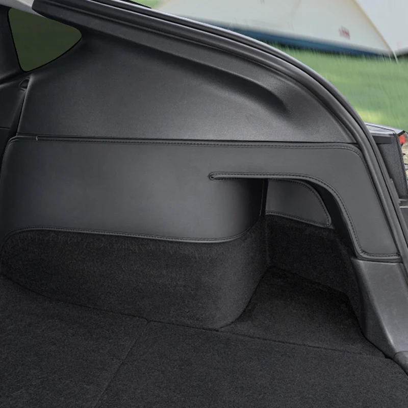 for  Tesla Model Y, protective pads on both sides of the trunk, anti kick pad on the rear trunk, protective panel, 2-piece set