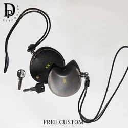 Custom Name Mini Earphone Storage Bag Portable Business Office Coin Purse With Strap Engrave Initials Luxury Creative Key Wallet