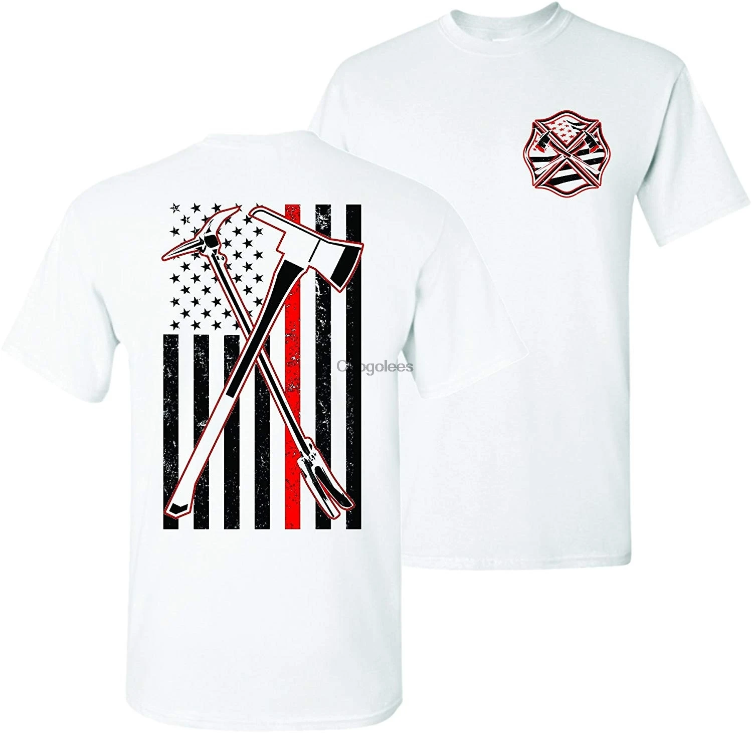 Axe Halligan 2 Hero Thin Red Line Firefighter T-Shirt