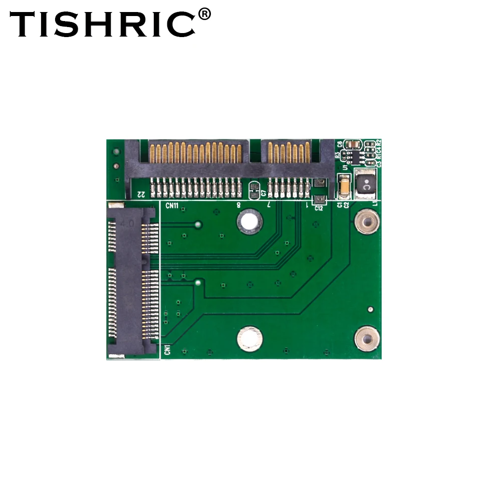 TISHRIC M.2 MSATA SSD zu 2,5 SATA Adapter M2 Mini PCI SSD Konverter Riser Karte Modul Board für PC Laptop hinzufügen Karte bis zu 6Gps