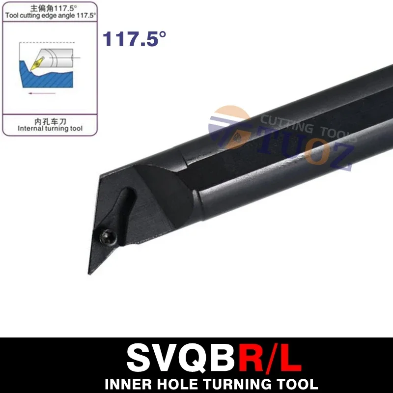 TUOZ S20R-SVQBR16 S20R-SVQBL16 S25S-SVQBR16 S25S-SVQBL16 117.5° SVQBR16 CNC Internal Turning Tool Lathe Boring Bar Tool Holder