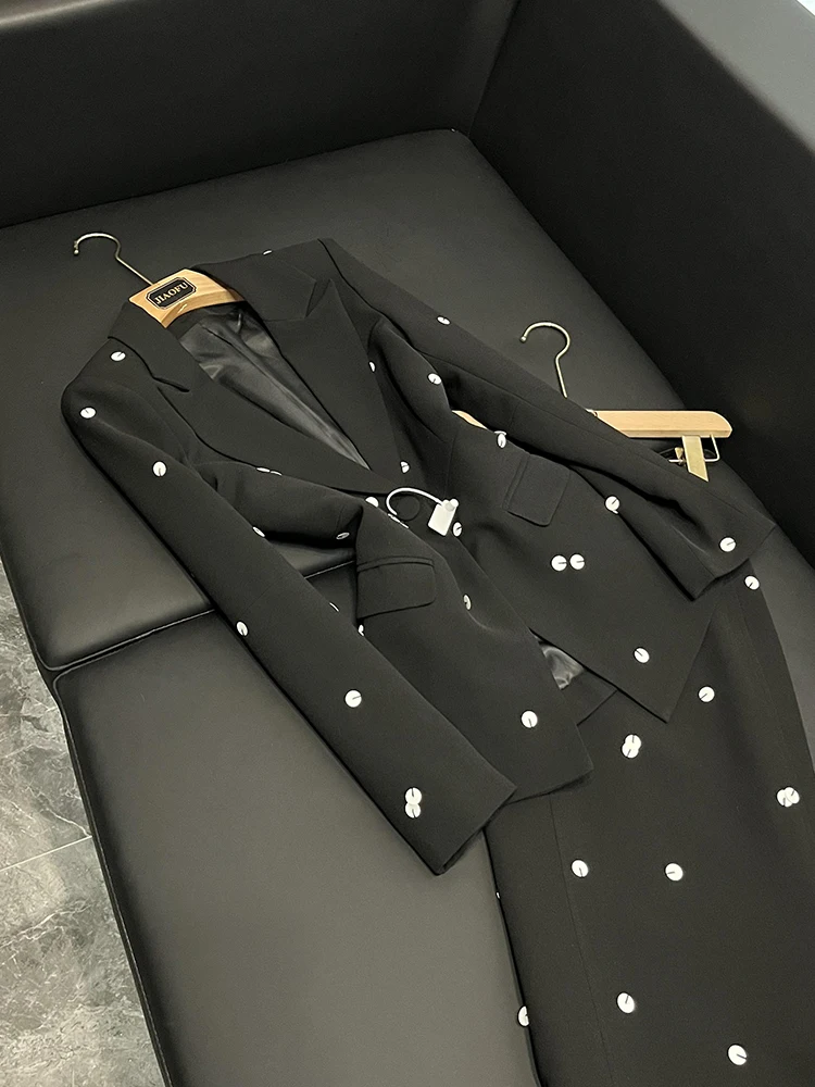 Star Faion Sequin Embellied Color Blo Suit Jaet Fi Tail Long Skirt A03054Z Women's Premium Clothing Set