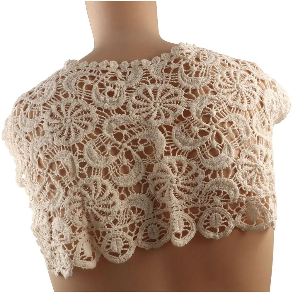 Protège-cou couleur unie fleur crème solaire pour femmes Style coréen foulards chemisier épaules faux col femme écharpe tricoté châle