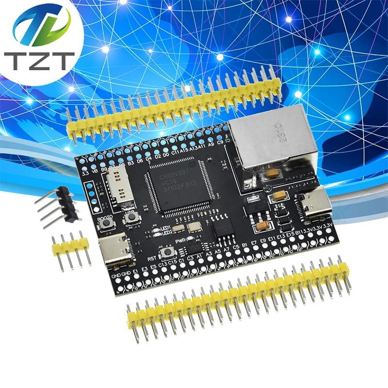 TZT CH32V307VCT6 Development Board RISC-V Core Support RT-Thread Onboard 32-bit RISCV Controllers Support RT-Threads For Arduino