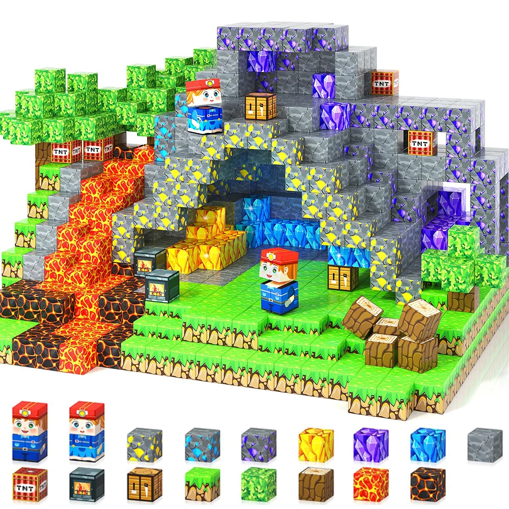 창의적인 자석 블록 벽돌 유명한 장면 세계 건축 세트 DIY 모델 어린이 장난감 크리스마스 선물