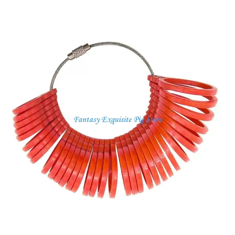 أداة قياس حجم الخاتم الرجعية العملية 5 الألوان المتاحة البلاستيك الملمس إصبع بحجم المحمولة مجوهرات الإكسسوار #5