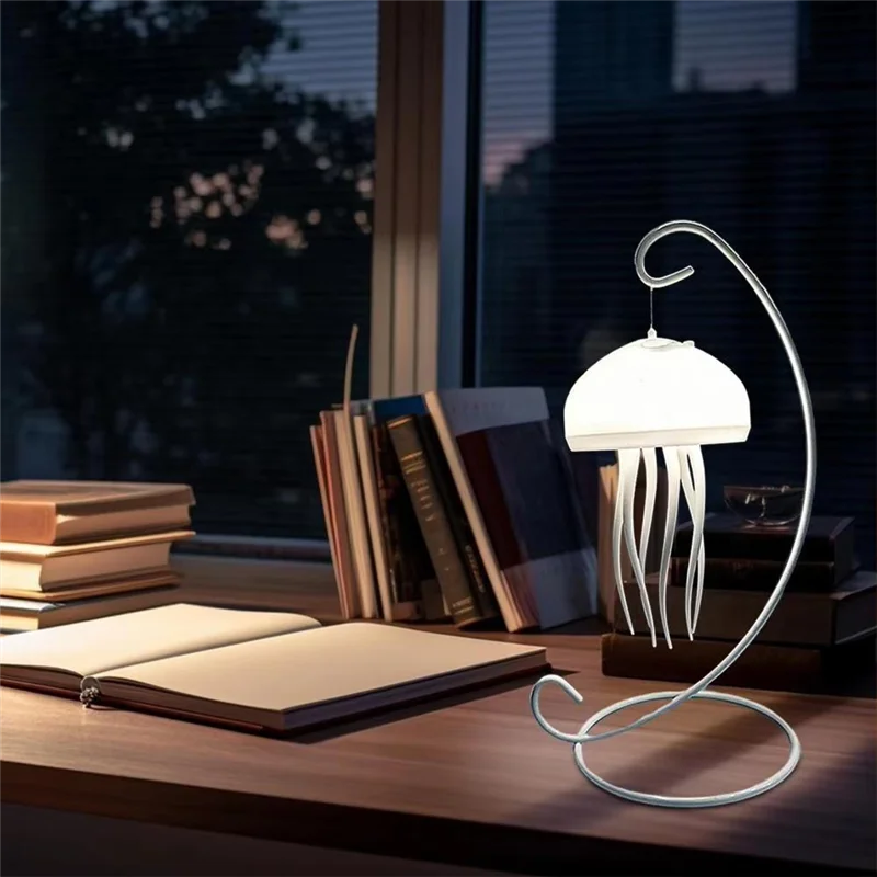 

LICE-Lighting Decoration Floating Dynamic Jellyfish Night Light Romantic Atmosphere Light Cute LED Night Lamp