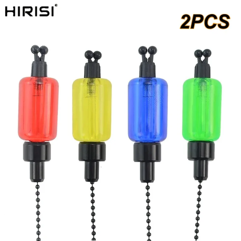 Hot Sale! HIRISI 2Pcs Fishing Swinger Indicators Essential Carp Fishing Accessories Red Yellow Blue Green Fishing Alarms Tool