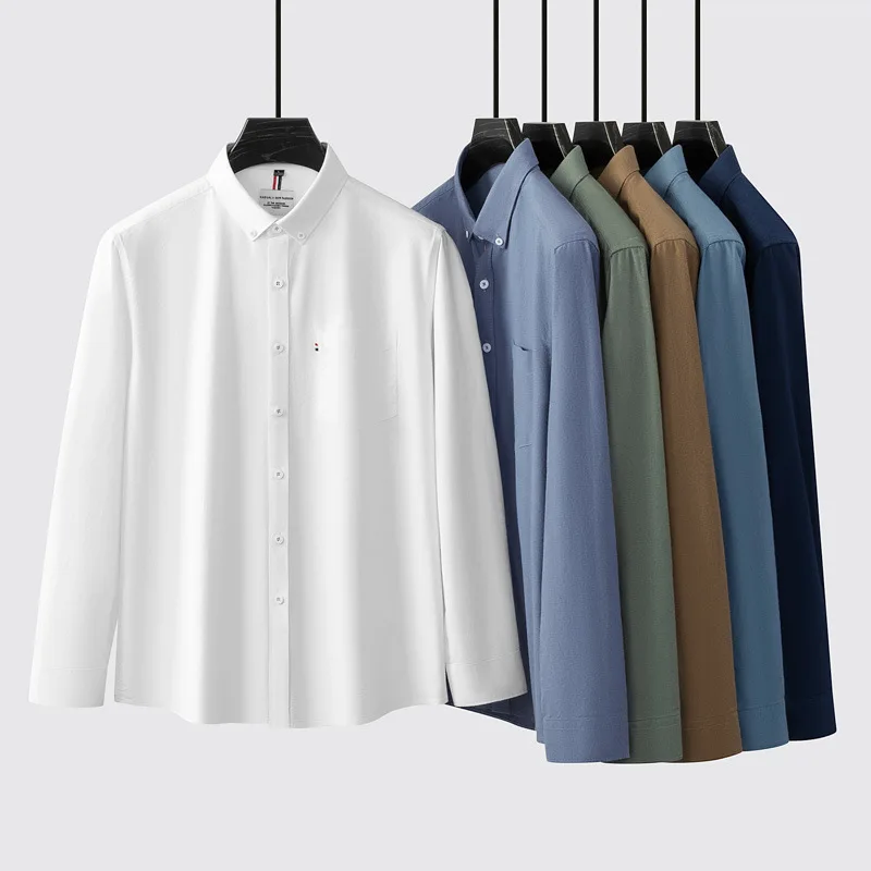 Men Long Sleeve Shirt Business Shirt