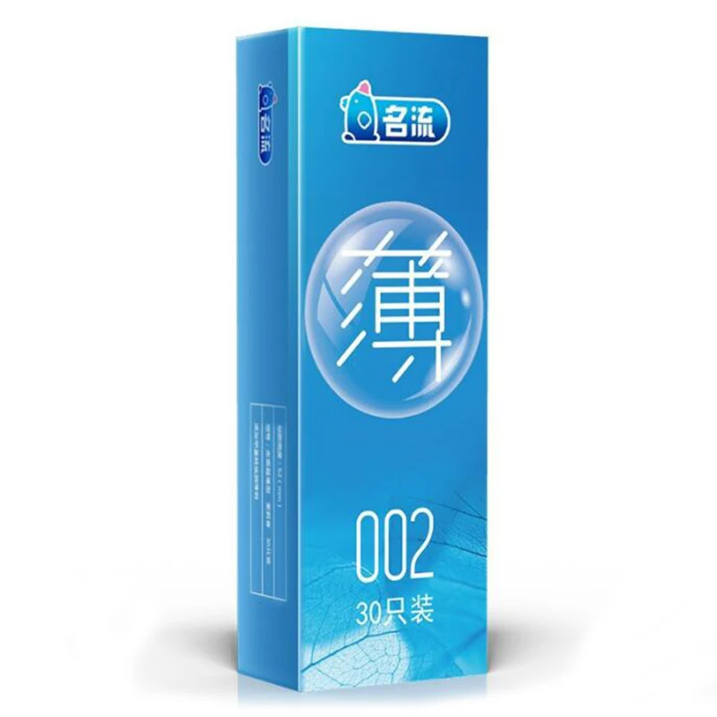 Mingliu Condoms 002 Ultra Thin Natural Latex 30 Pcs Lubricated Smooth Long-lasting for Men Adult Intimate Sex Product