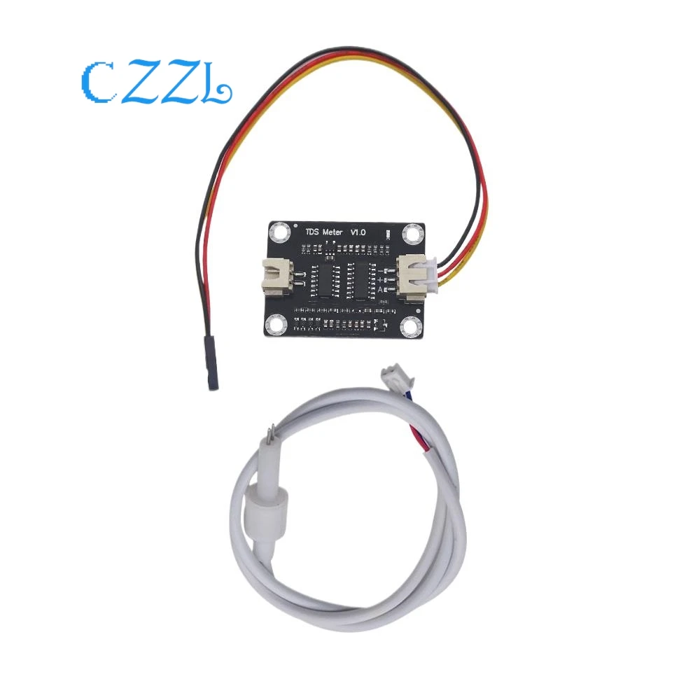 التناظرية TDS الاستشعار TDS متر توصيل المياه الاستشعار تستر كشف السائل مراقبة جودة المياه DIY بها بنفسك مع 2 كابلات #4