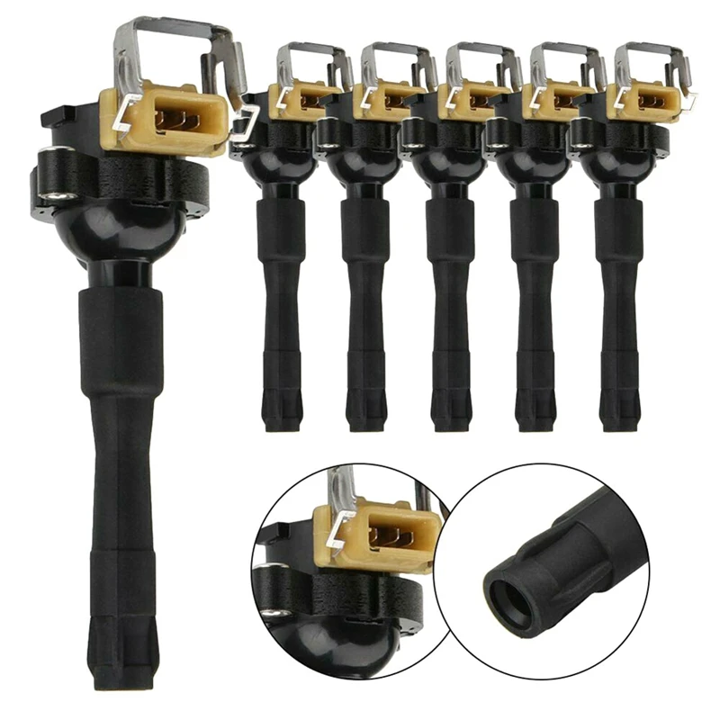 6Piece Ignition Coils 12131748018 UF354 UF300 Replacement Parts For BMW 323I 325Ci E46 E39 X5 E36 325 330 V6 V8