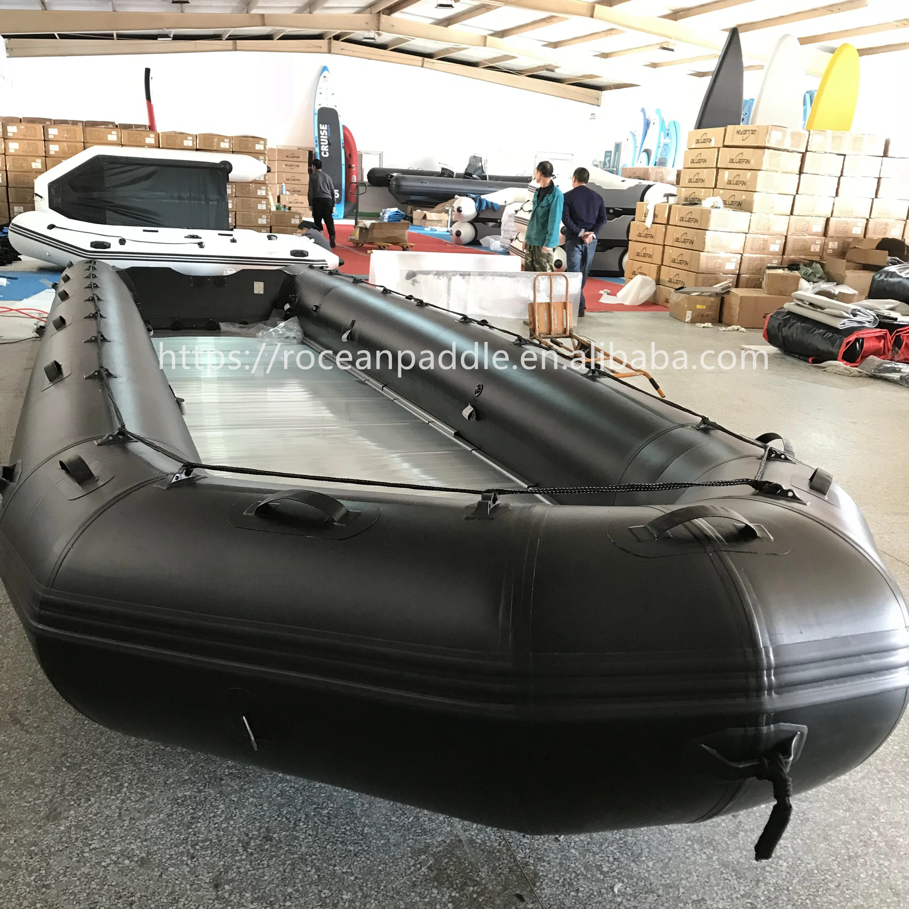 Marine Rescue Heavy Transport Inflatable Boat 7M 8M 9M 10M Hypalon PVC Rubber Boat Aluminum Floor Heavy Load Factory Direct Sale