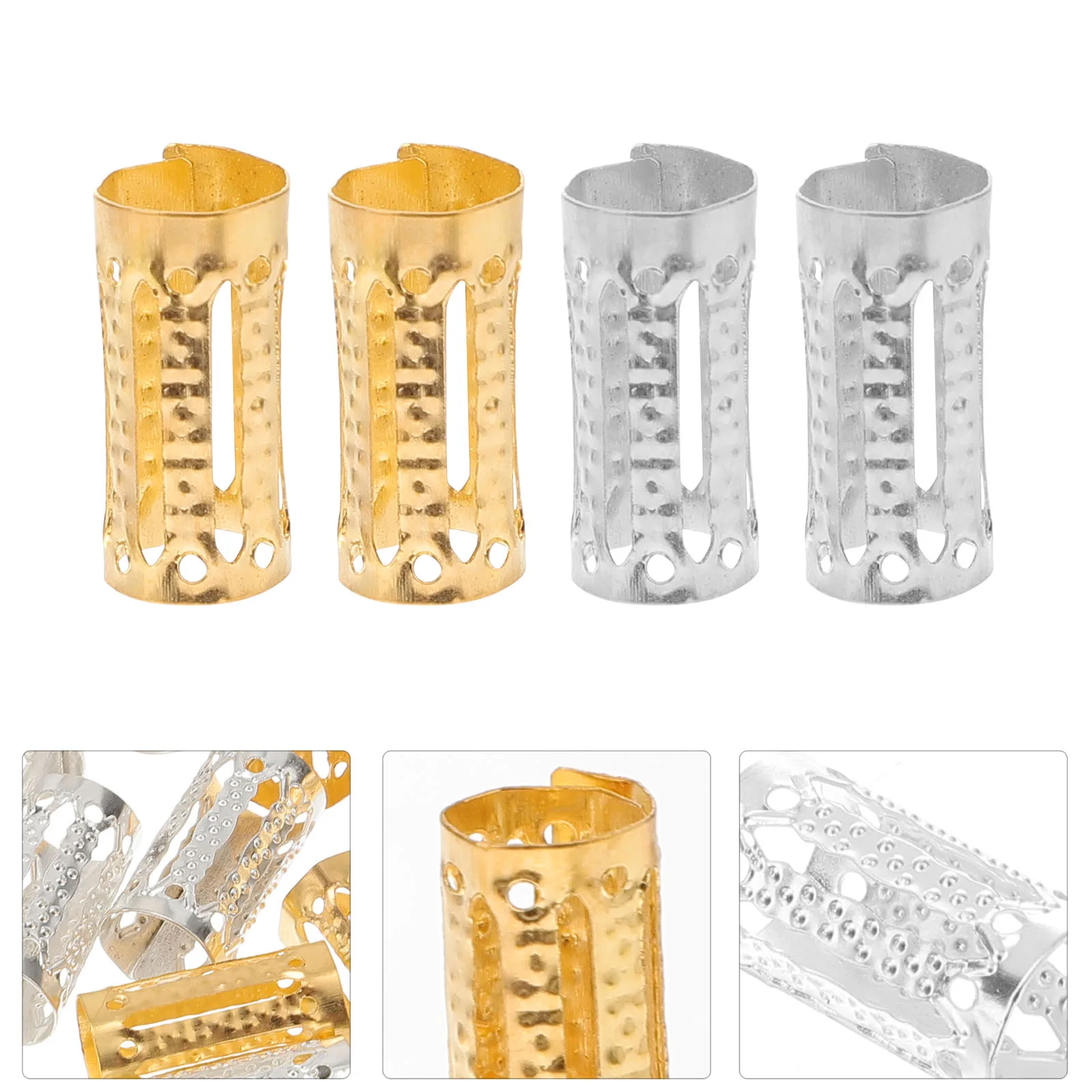 

200Pcs Iron Hair Braid Rings Sturdy Dreadlock Rings for Hairstyles Extensions Braids Hair Accessories Dreadlock Ring