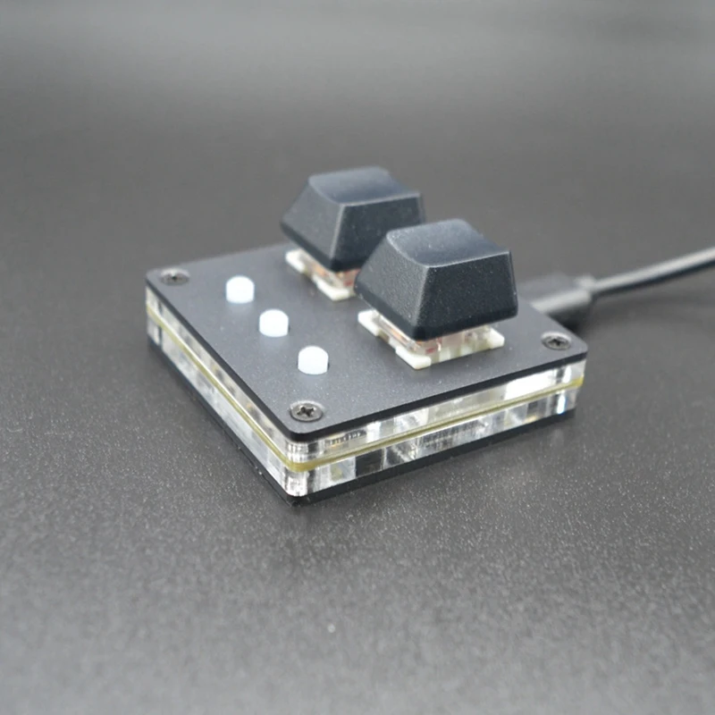 OSU Keyboard Mini 2 tombol, saklar merah Keypad Mekanikal pemrograman Keyboard Gaming