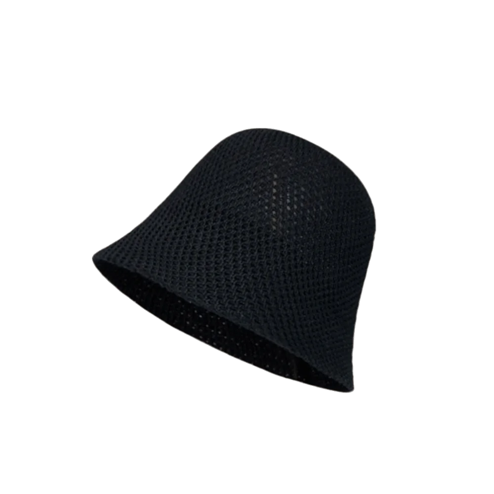 

Leisure Wide Brim Hollow Fisherman Cap Solid Color Breathable Sunshade Bucket Hat Mesh Portable Sun Beach Hat Summer
