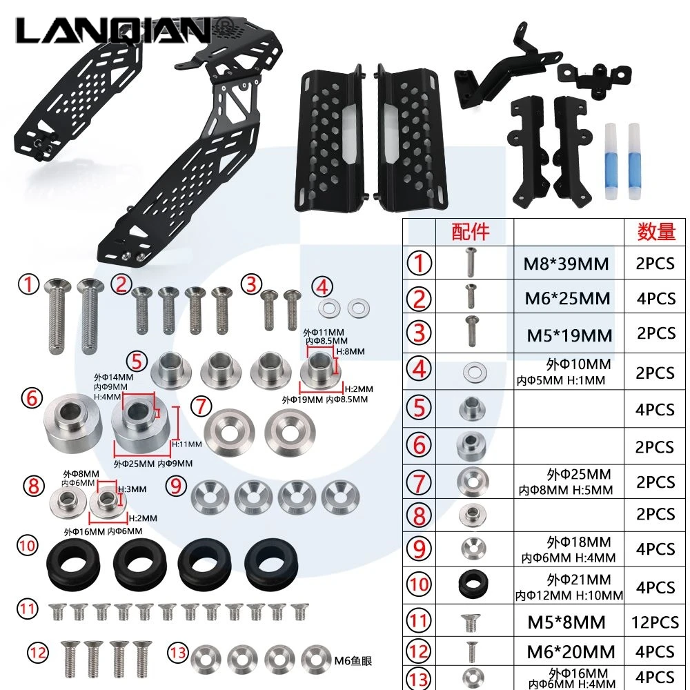 Motorcycle Accessories Luggage Racks For KOVE 450 Rally Bracket Side Carrier Side Panniers Rack 2022-2023-2024-2025 450Rally