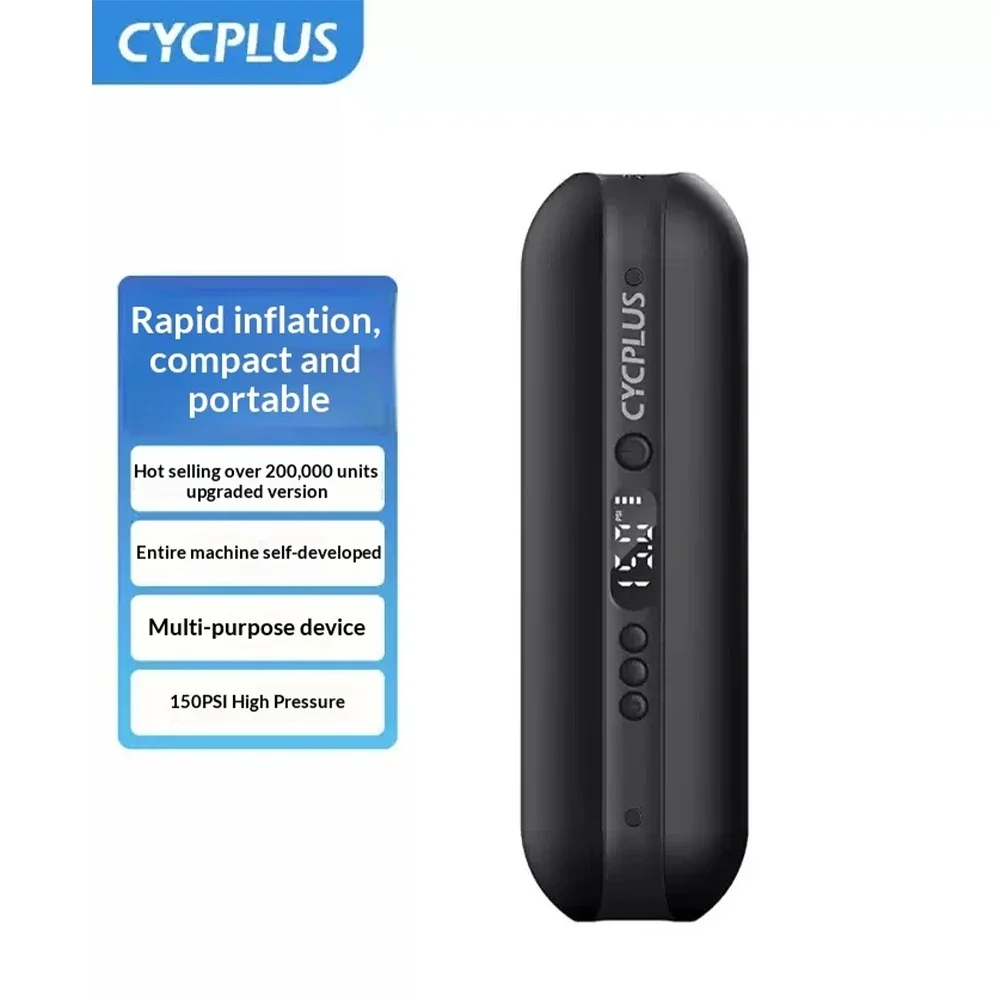 CYCPLUS A2 Electric Bicycle Pump Portable High Pressure Tire Inflator for Road Bike Motorcycle