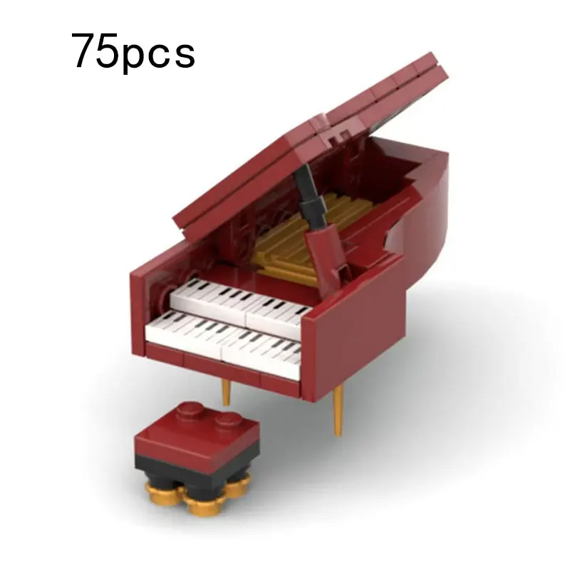 

MOC singer instrumental accompaniment harpsichord DIY piano harpsichord small particle assembly building block model toy ornamen
