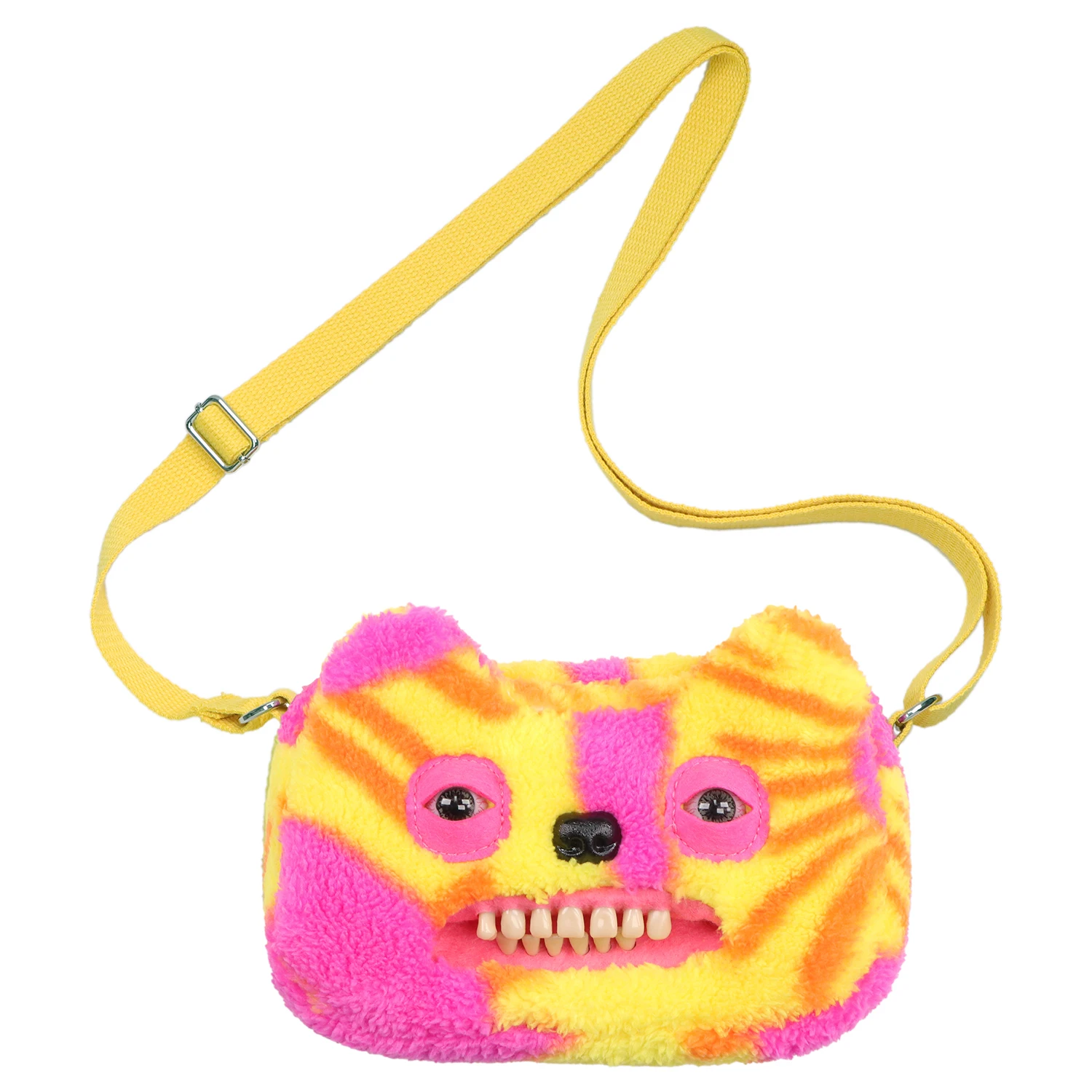 Original Fuggler Hässliche Zähne Monster Plüschtiere Schultertasche Fuggler Weitaugiger Seltsamer McStinkles Katze Plüsch Umhängetasche Geschenke