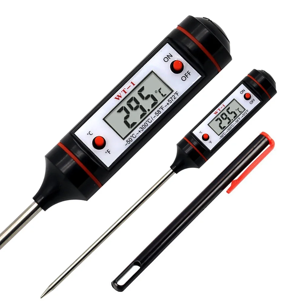 

Professional Digital Kitchen Thermometer - BBQ Meat Food Thermometers with 304 Stainless Steel Probe