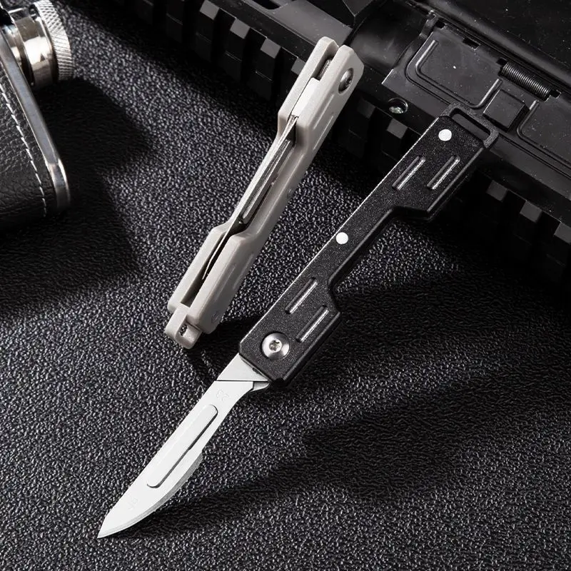 Stainless Steel Art Knife Folding Keychain Blade Sharp Outdoor Mini Portable Knife