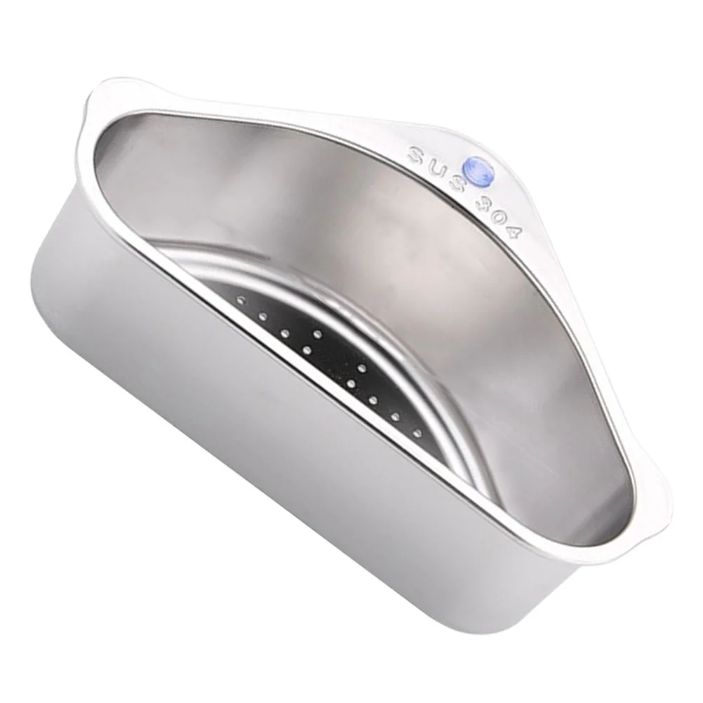

Stainless Steel Drain Basket Sink Holder Storage Rack Mesh Colander Corner Basket Kitchen Bathroom Accessories Fruit Sponge