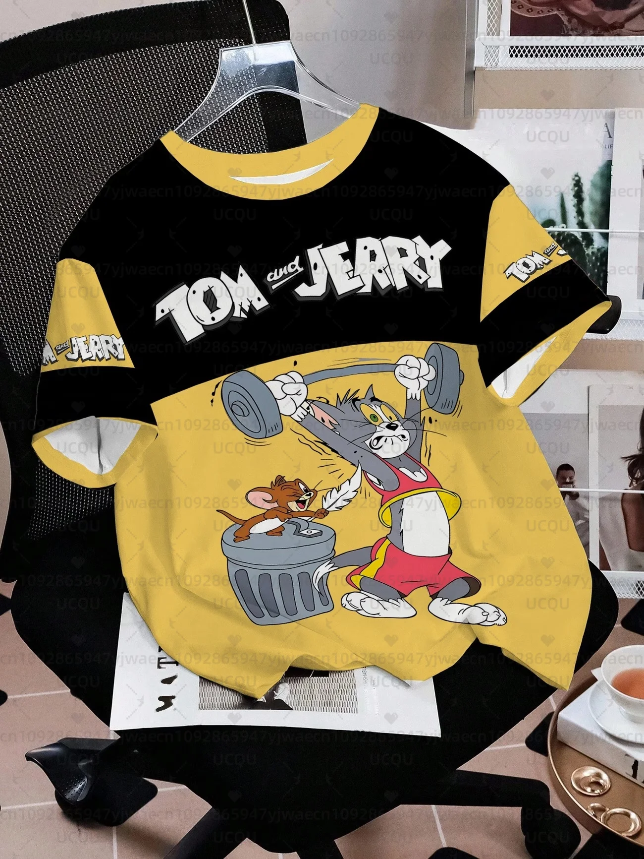 2026 Summer New Men's Women's Cartoon Tom and Jerry Short Sleeve T-Shirts Breathable Quick-drying Couple Casual T-shirt Tops