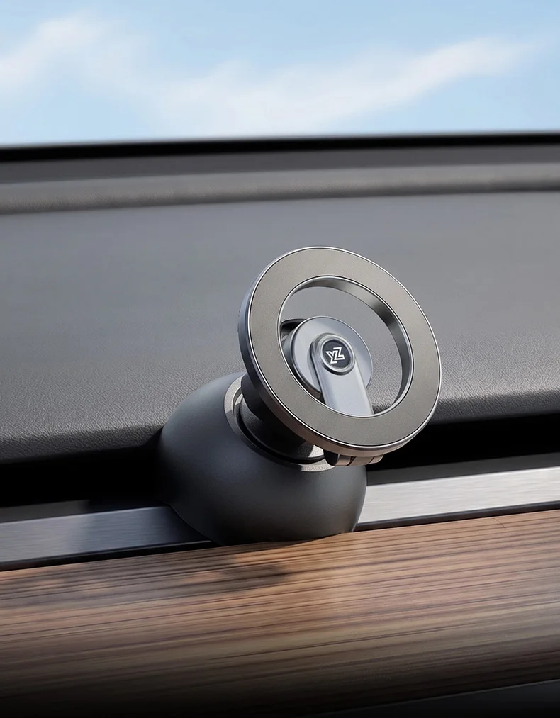 YZ für Tesla Auto-Handyhalterung Modell 3 Y 2021-2024 Silikon Magnetische Handyhalterung Klappbare Halterung für ALLE Handy-Zubehörteile MagSafe – Detail 2