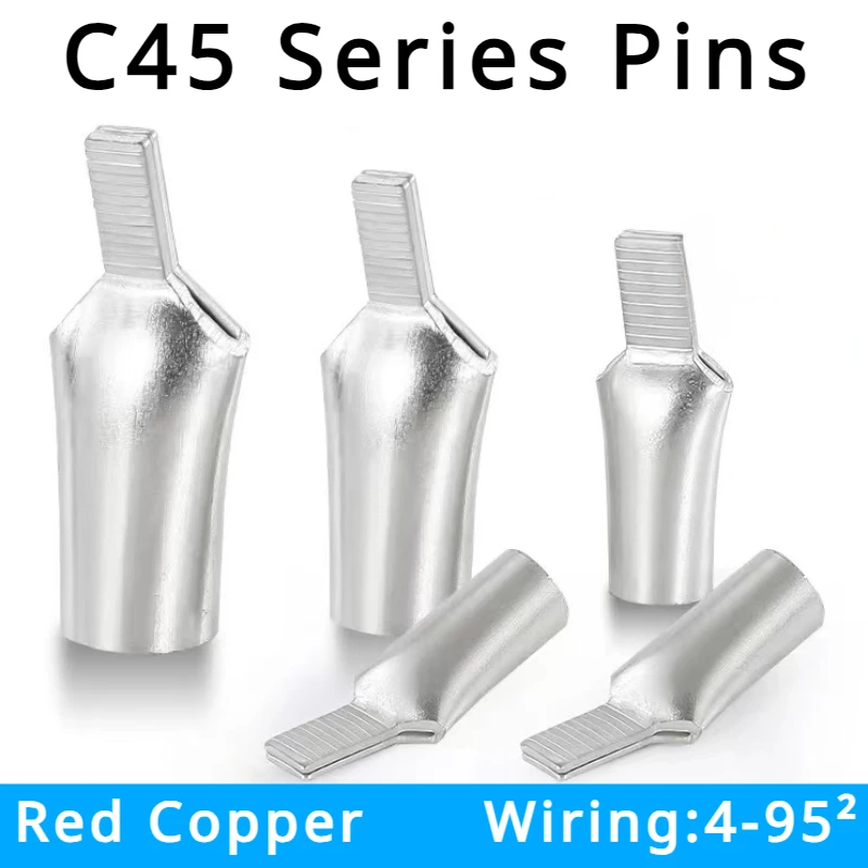 5pcs C45-2.5/4/6/10/16/25/35/50/70/95mm2 Copper Tin DZ47 Circuit Breaker  plug  Pin-Shaped Cable Wire Lug Insert Crimp Terminal