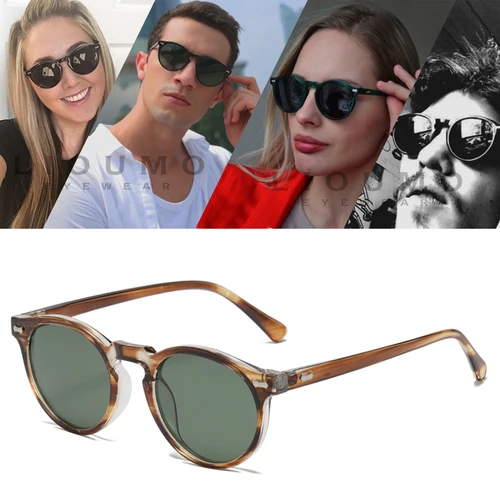 Imagen 2 del producto LIOUMO-gafas de sol polarizadas para hombre y mujer, lentes de sol Retro con montura redonda, Estilo Vintage, UV400, 2023