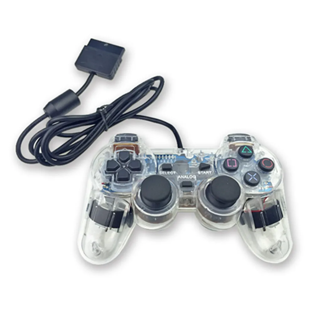 Clear Color For Sony PS2 Wired Controller With Dual Motors