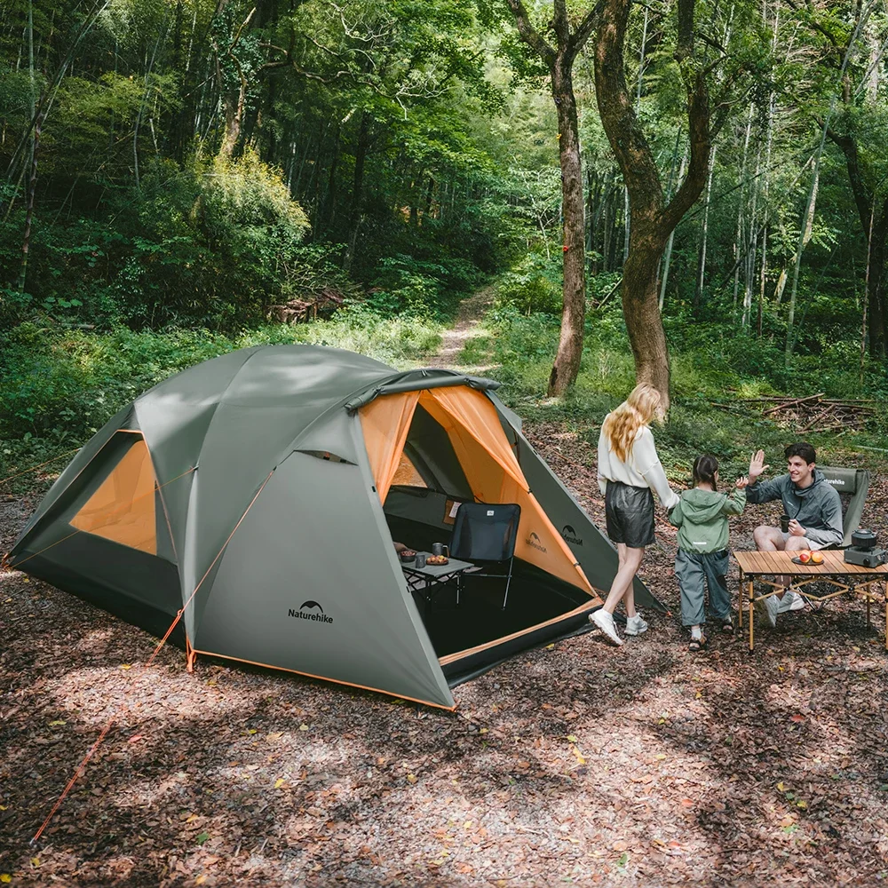 

Mobile Kota Cloud Stepping Leisure Tent 8-10 Person Camping Tent Three-dimensional Ventilation Two Setup Modes