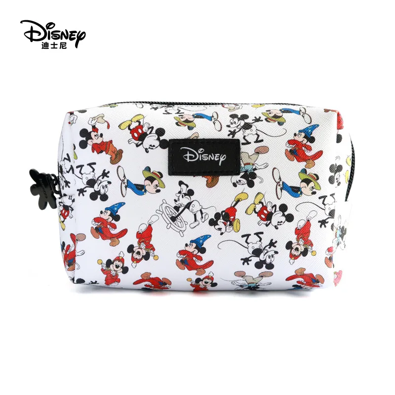 Disney-Bolso de Mickey mouse para mujer, bolsa de cosméticos de almacenamiento, multifunción, creativa, a la moda, 90 aniversario, original y genuino