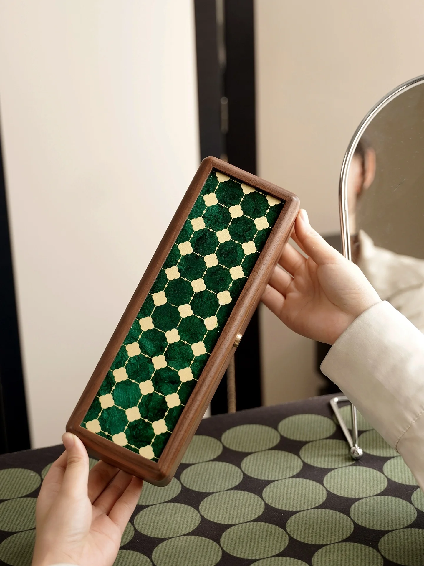 

Luxury Rectangular Wooden Jewelry Box Bla Walnut Dustproof Oxidation Proof Storage Organizer Vintage Sle Handmade Crt