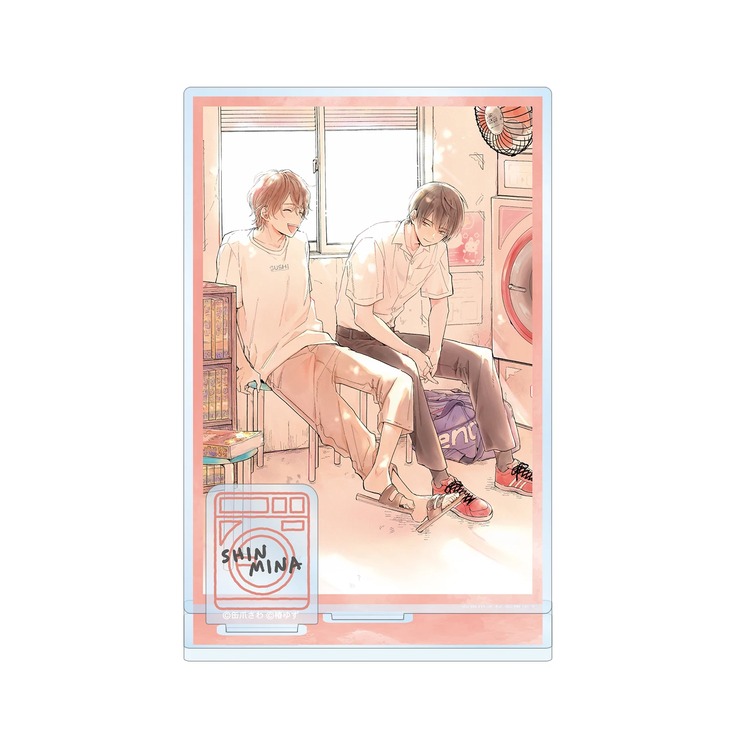 Minato Shouji Coin Laundry Katsuki Shintaro Minato Akira Double insertion Acrylic Stand Acrylic Keychain Desktop Decor Fans Gift
