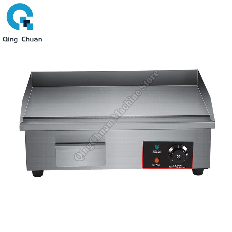 Electric Grill Commercial Desktop High Power Stainless Steel Non Stick Plate Independent Temperature Control Electric Grill