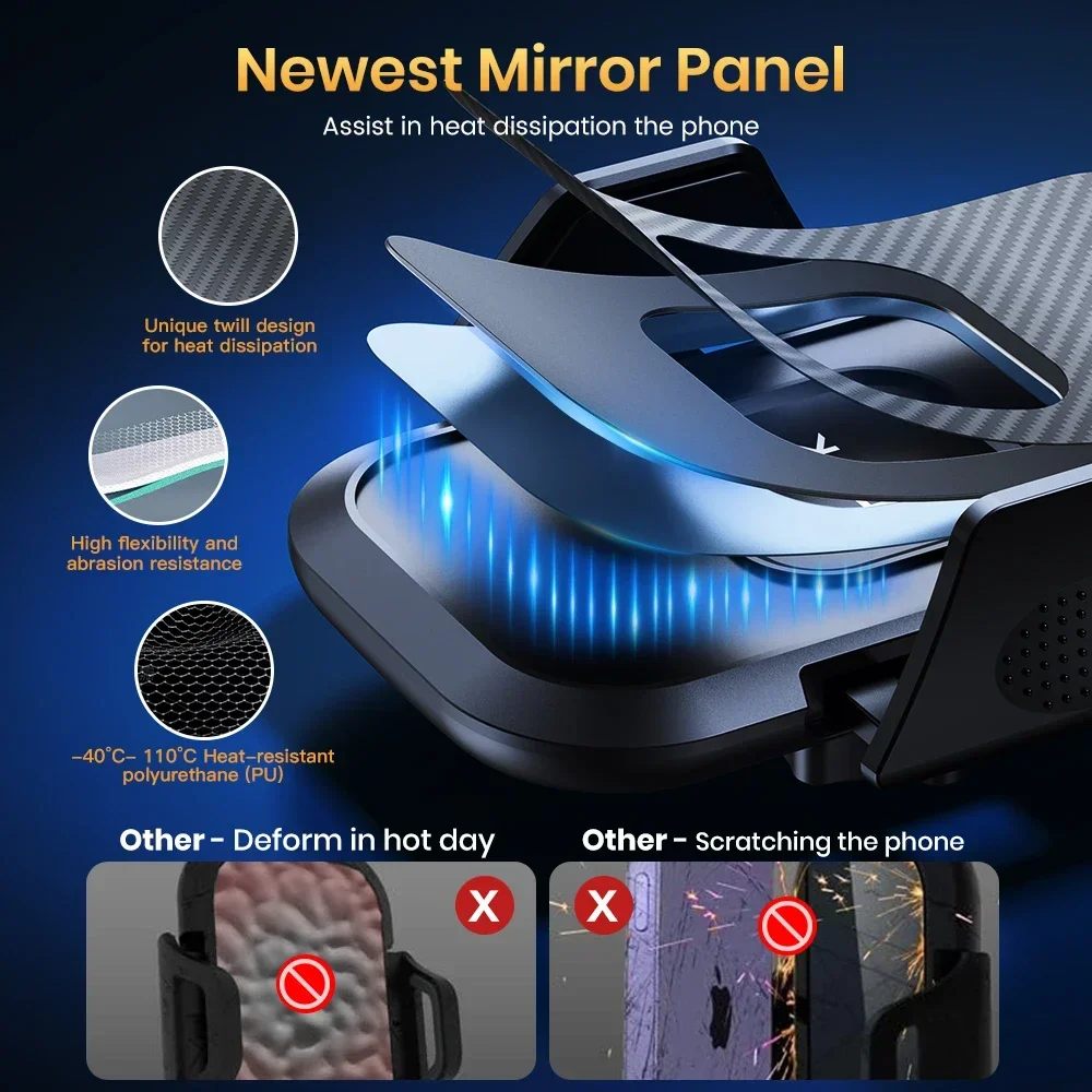 TOPK Car Phone Holder Air Vent, Universal Car Phone Mount for Car Vent, Phone Holder for Car, Stable Clamp Car Holder for Phone
