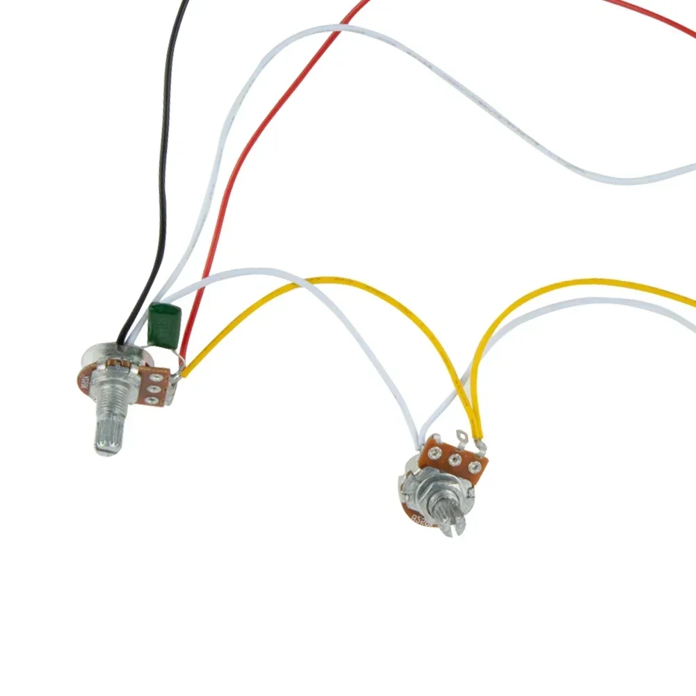 1 Set JB Bass Wiring Harness Prewired Set 250K Pots 2 Volume 1 Tone For Jazz Bass Parts 1 X A250k And 2 X B250k Pots Parts NEW view 3