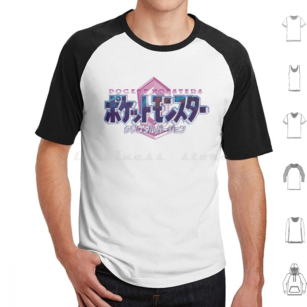 

Crystal Japanese Logo Hoodie cotton Long Sleeve Game Boy Gbc 90s Cartoon Anime Retro Nerd Geek Vintage