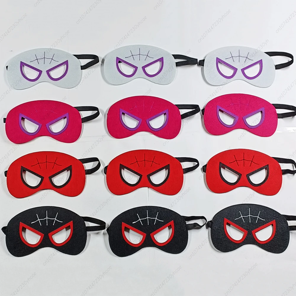 24 Pcs 디즈니 마블 스파이더 맨 할로윈 마스크 어린이를위한 슈퍼 히어로 코스프레 의상 마스크 어린이 크리스마스 파티 선물