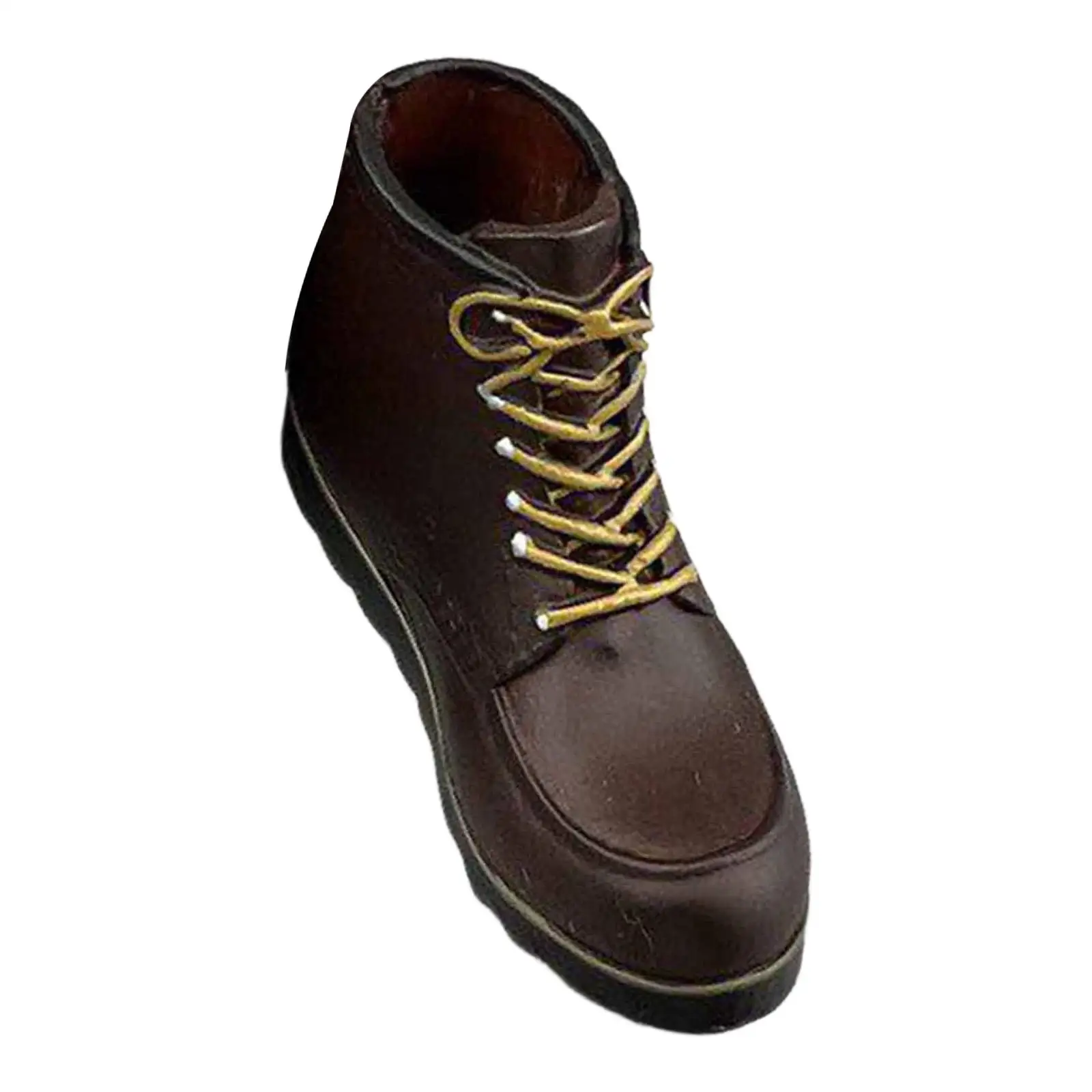 Miniature Plastic Hiking Boots Realistic Doll Shoes Solid Mid Top Model for 1 6 Scale Male Action Figure Play