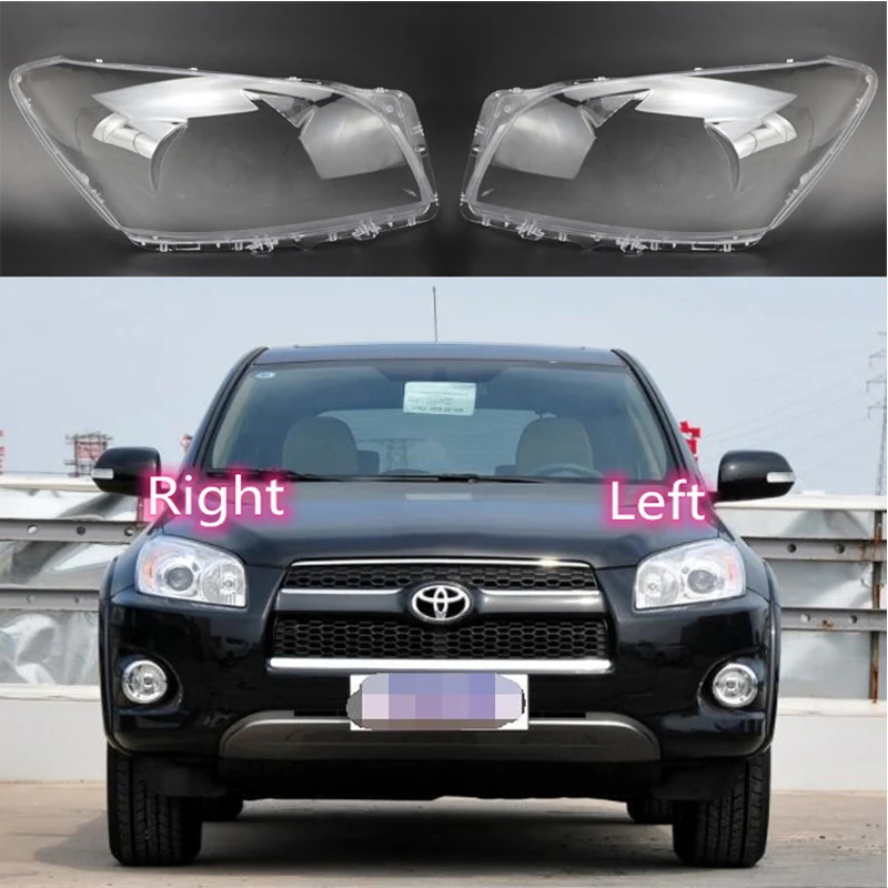 

For Toyota RAV 4 RAV4 2009 2010 2011 2012 Headlight Cover Headlamp Shell Transparent Lampshade Plexiglass Replace Original Lens