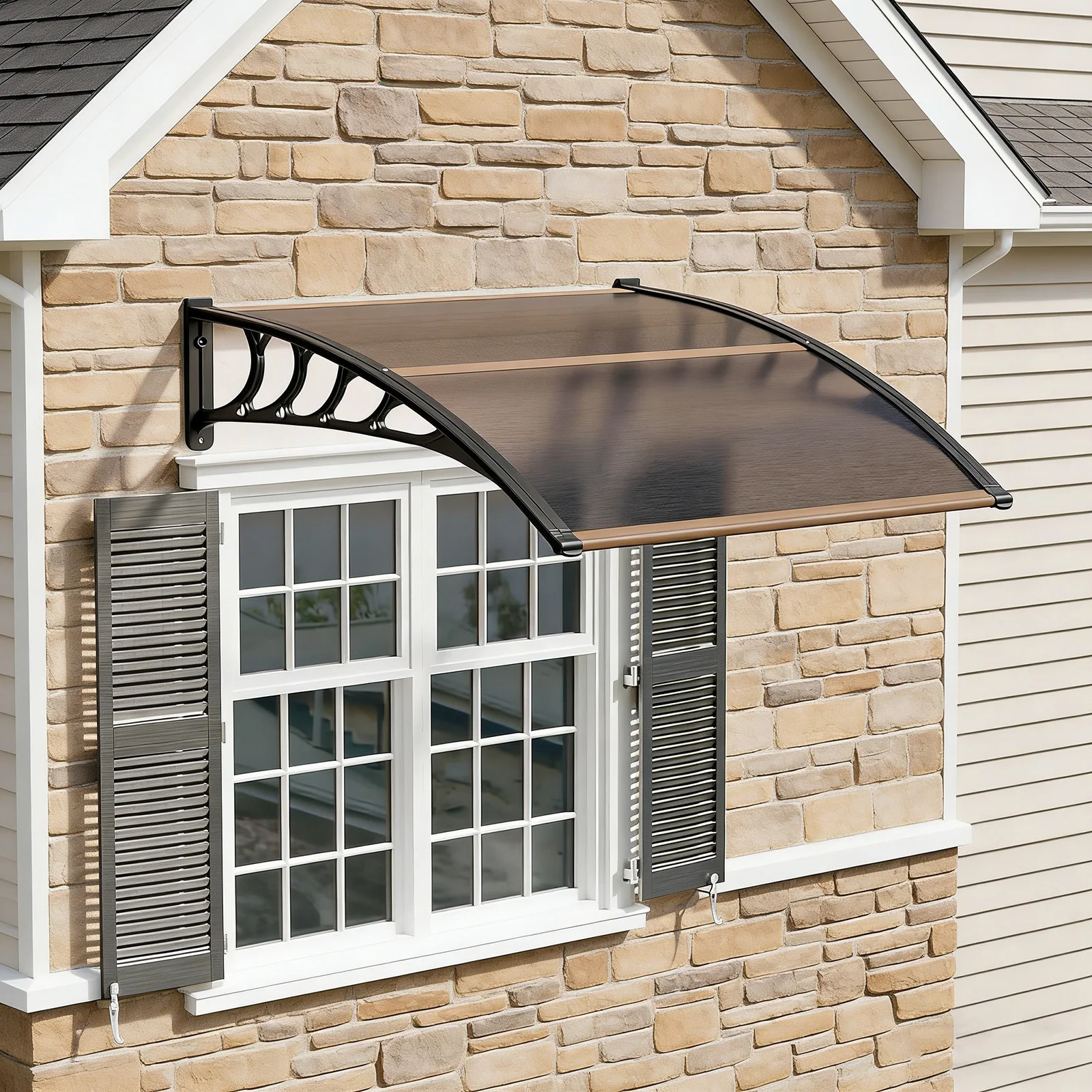 Auvent transparent pour l'extérieur, protection contre le soleil et la pluie, structure robuste, abri pour entrées, terrasses, fenêtres, 80x120cm/100x150cm