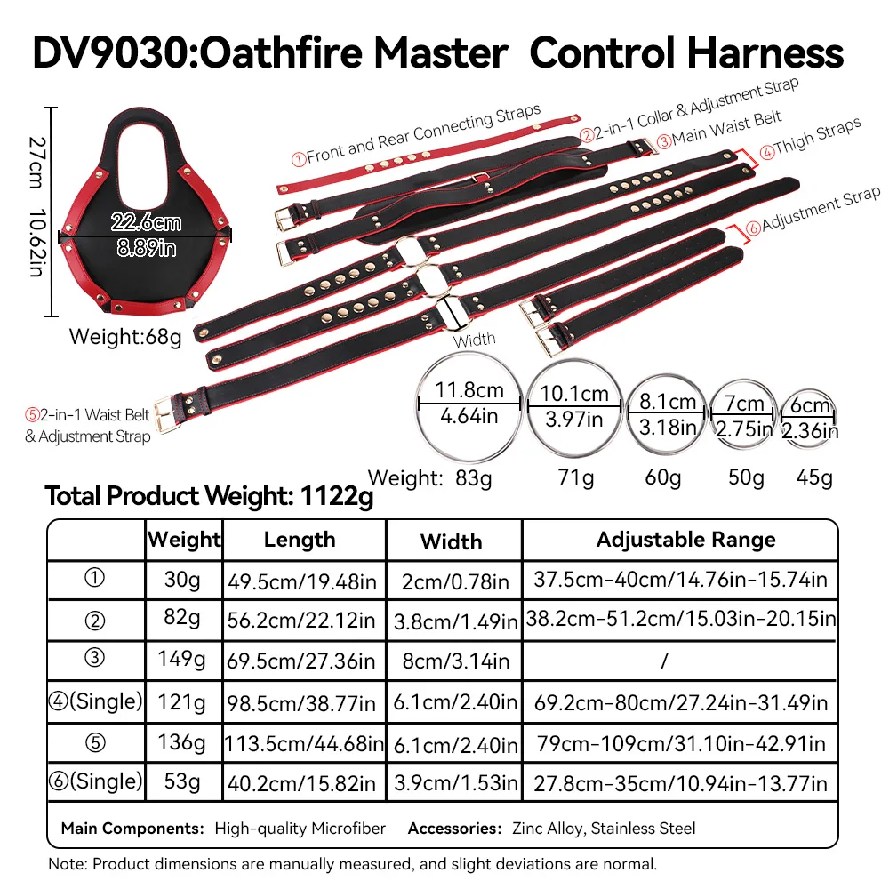 BDSM Full Body Harness Belt O-Ring Strap Neck to Thigh Bondage Dildo Holder Leather Restraint Set Couple Lesbian Gay Men Gear