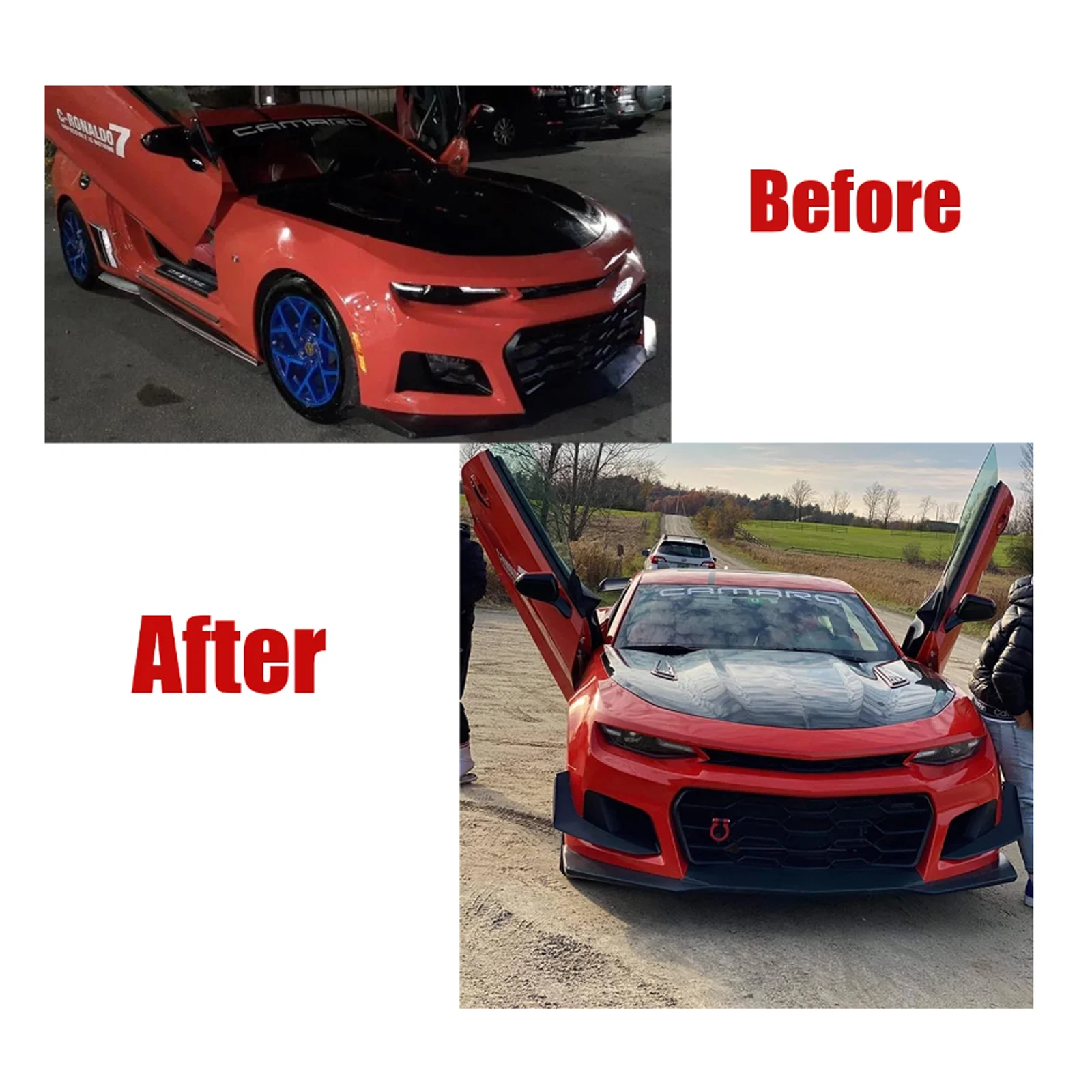 2 Stück für 2014-2018 Chevrolet Camaro Auto Front stoßstange Ecke Seite Splitter Canards Tauch flugzeuge Ampp Stoßstange 1le Stil