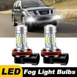 2pcs For Nissan Navara NP300 NV300 NV400 Pathfinder R51R52 Frontier Quest Sentra LED Fog Light Blubs H11H8 CANbus Accessories