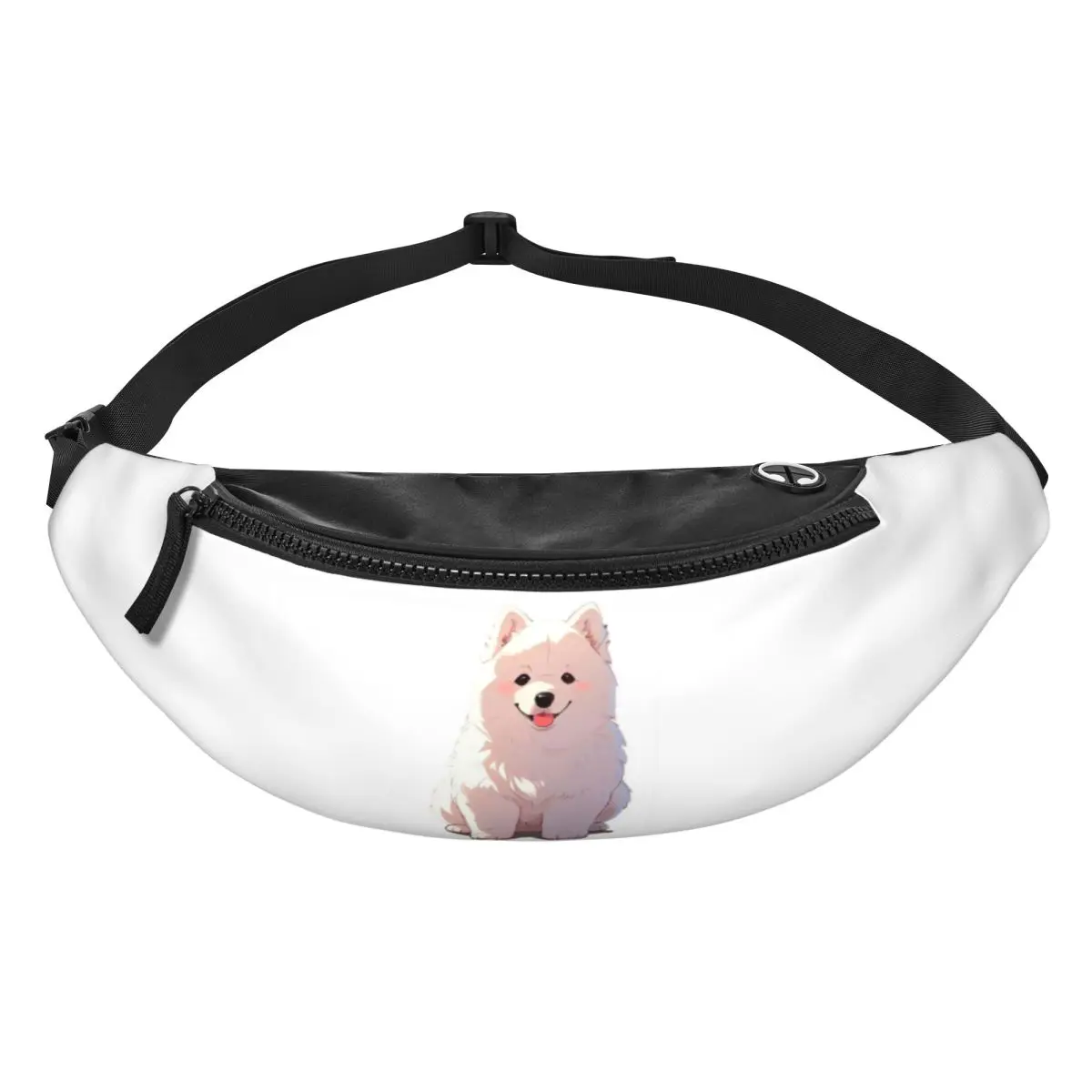 

Cartoon Style Cute Samoyed Fanny Pack Men Women Crossbody Adjustable Waist Bag Travel Running Phone Pouch